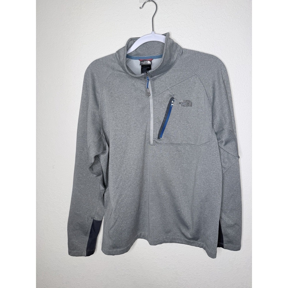 The North Face Jacket Men Large Gray Solid Fleece Gorpcore Pullover Half Zip